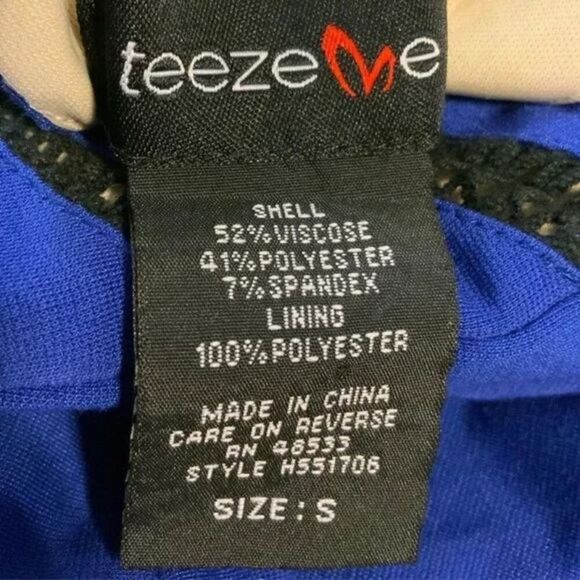 Teeze Me Sapphire Blue Skater Skirt Mini Dress Women Sz Small Zip Closure Solid - Picture 5 of 7